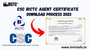 Then Show CSC IRCTC Agent Certificate
